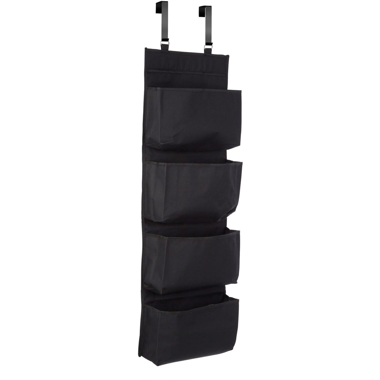 Essentials By Premier Verti Over Door Black Hanging Organiser - Black