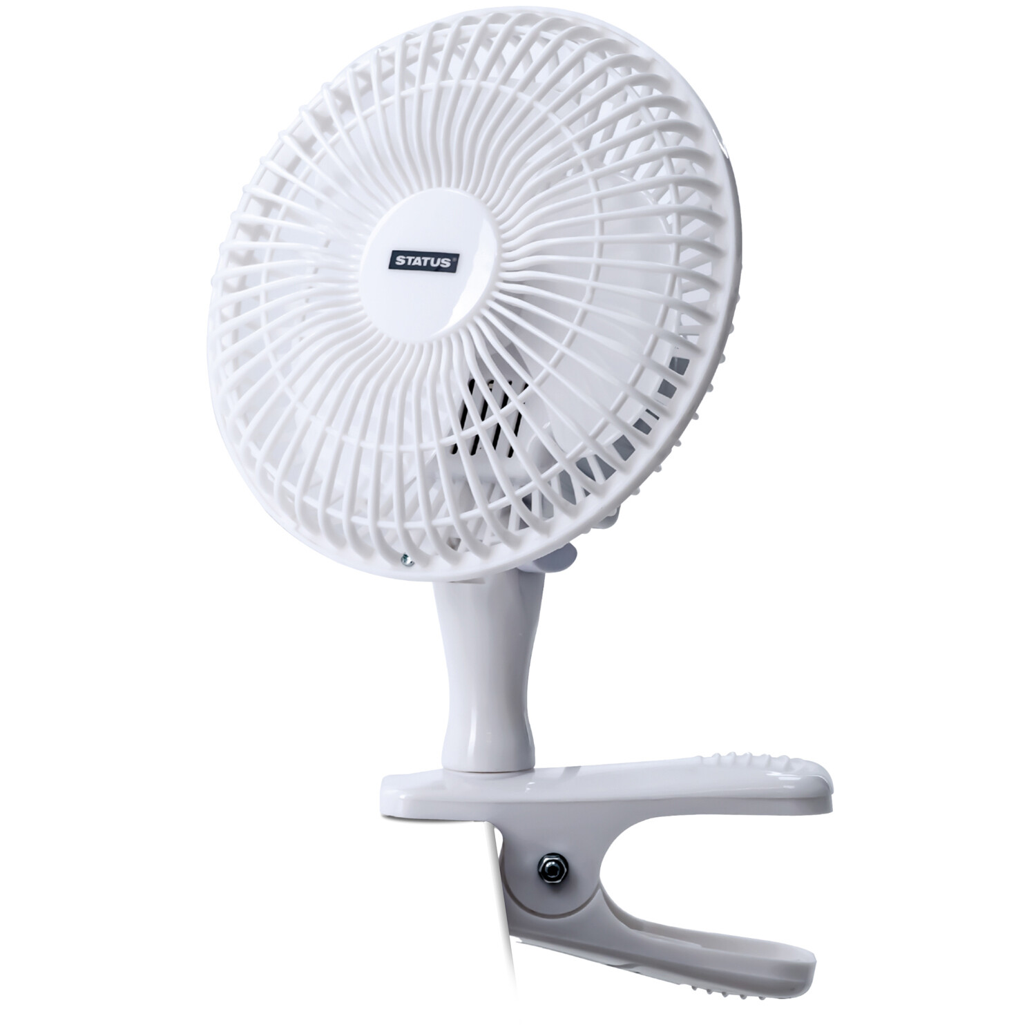 Status 6" White Clip On Fan - 2 Speed Settings