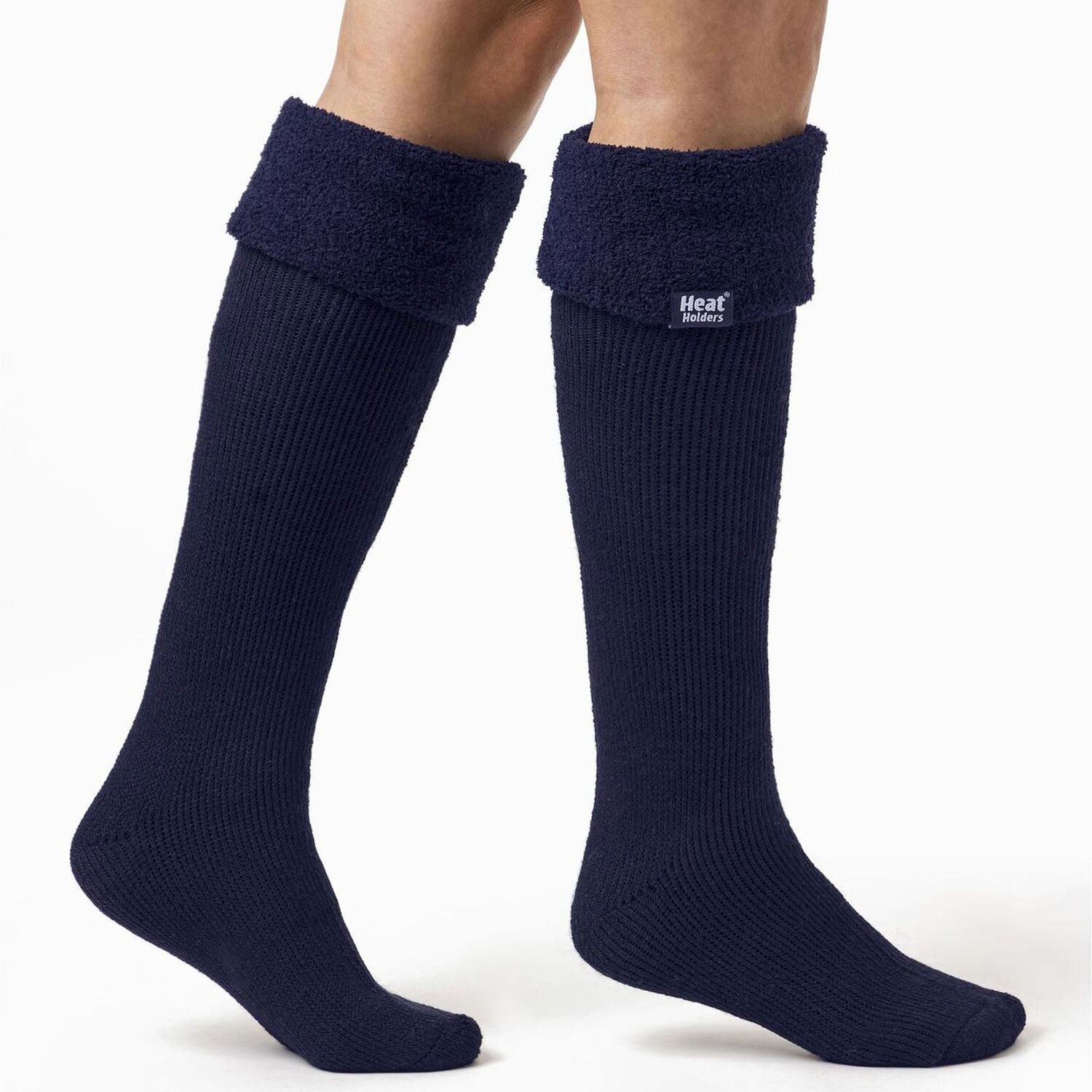Ladies 2 Pack Wellington Soft Brushed Inner Boot Socks - Indigo