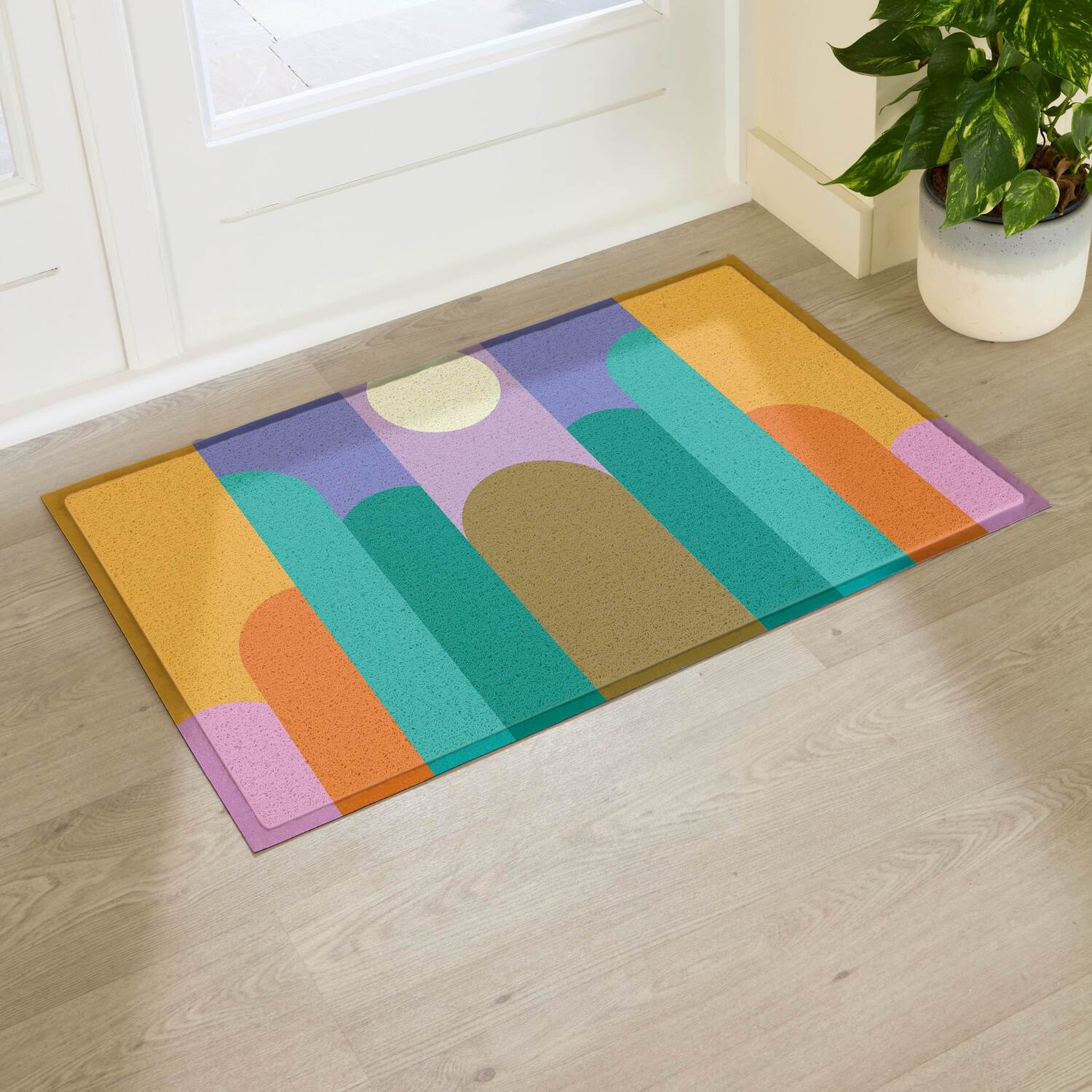 Artsy Mats Elizabeth Olwen Moon Deco Art Indoor/Outdoor Doormat (90X60cm) - Multi
