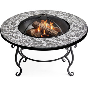 GINESSA Fire Pit Table BBQ Ice Bucket