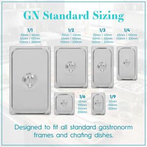 Stainless Steel Gastronorm Containers 1/9 800ml