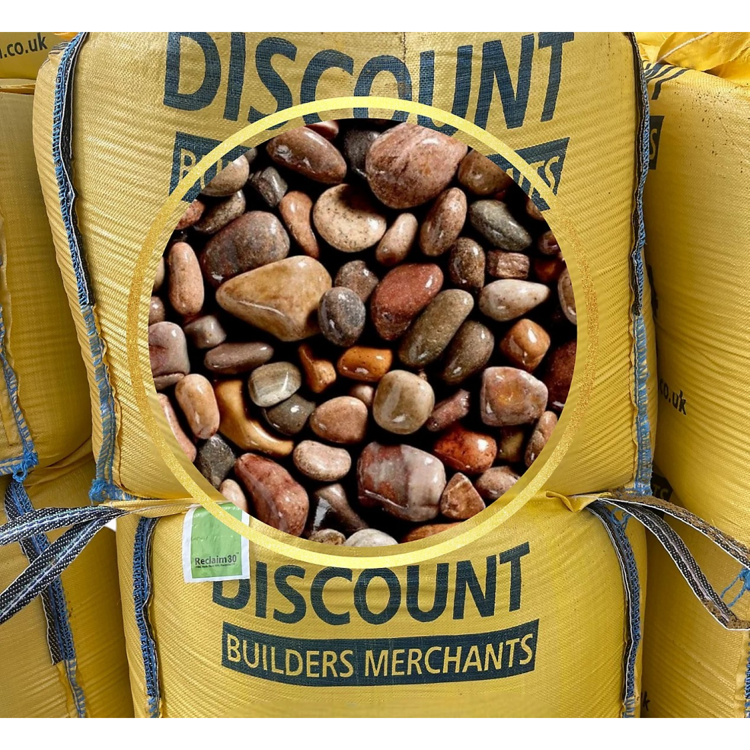 Discount Materials 50-75Mm Scottish Cobbles, 850Kg Bulk Bag - Free Delivery - Natural - Image 1