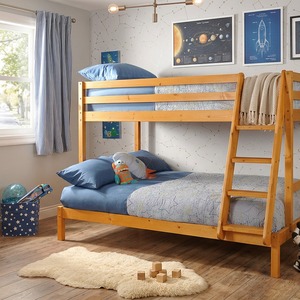 Caramel Wooden Triple Bunk Bed shot 16380064