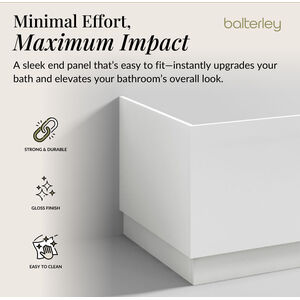 700mm MDF Bath End Panel and Plinth - Gloss White