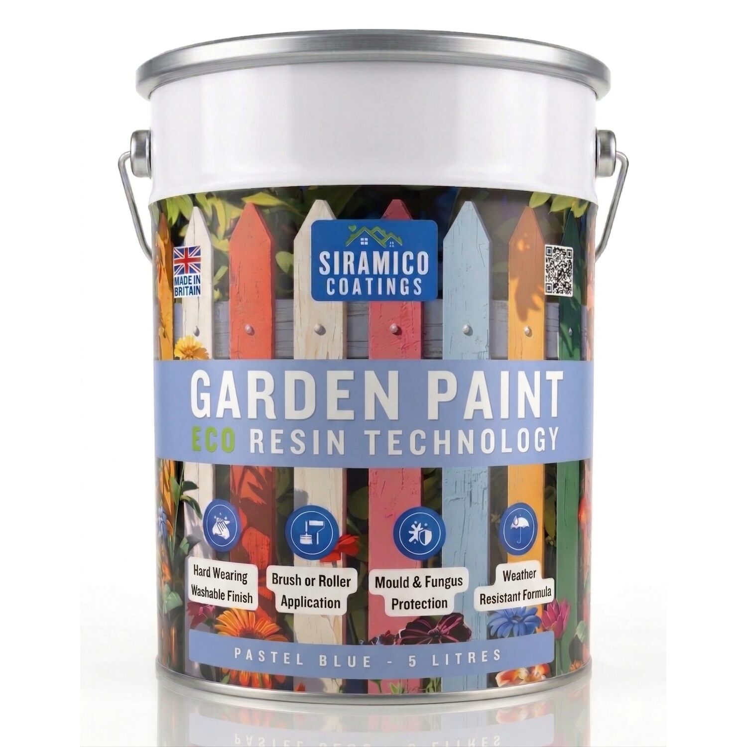 Siramico Coatings Garden Paint - 5 Litre - Pastel Blue