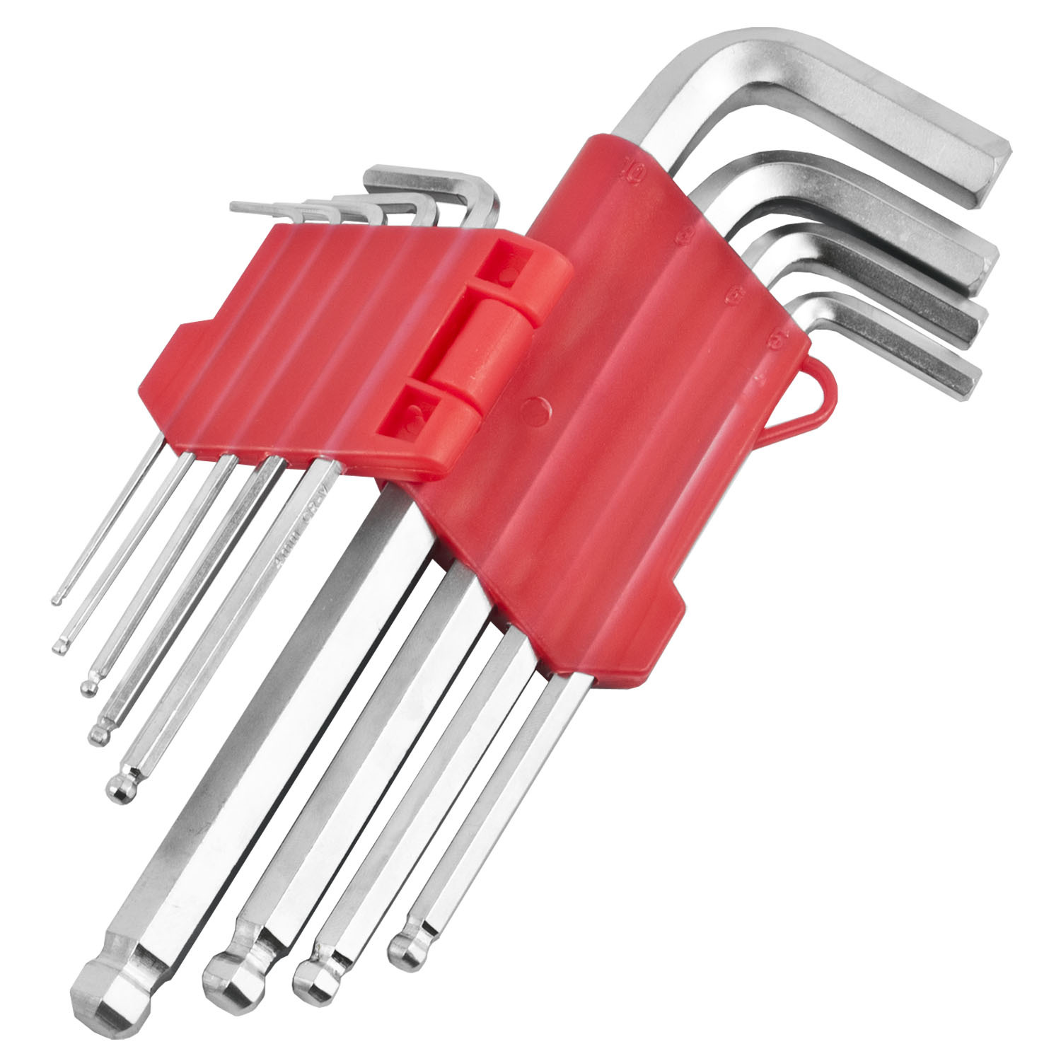 Dt7067 9-Piece Extra Long Metric Allen Key Set With Ball End Hex Keys 1.5-10Mm Chrome Vanadium Steel - Image 2