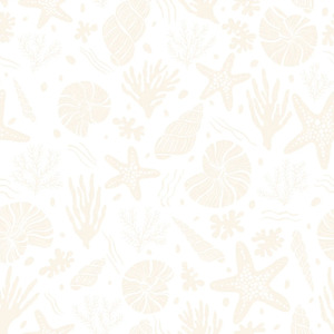 Seastars and Seashells Wallpaper in Ivory