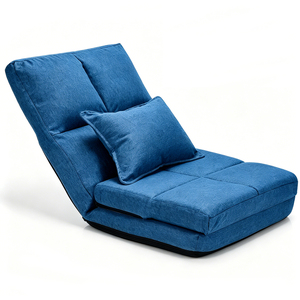 Folding Floor Sofa With Upholstered Cushion