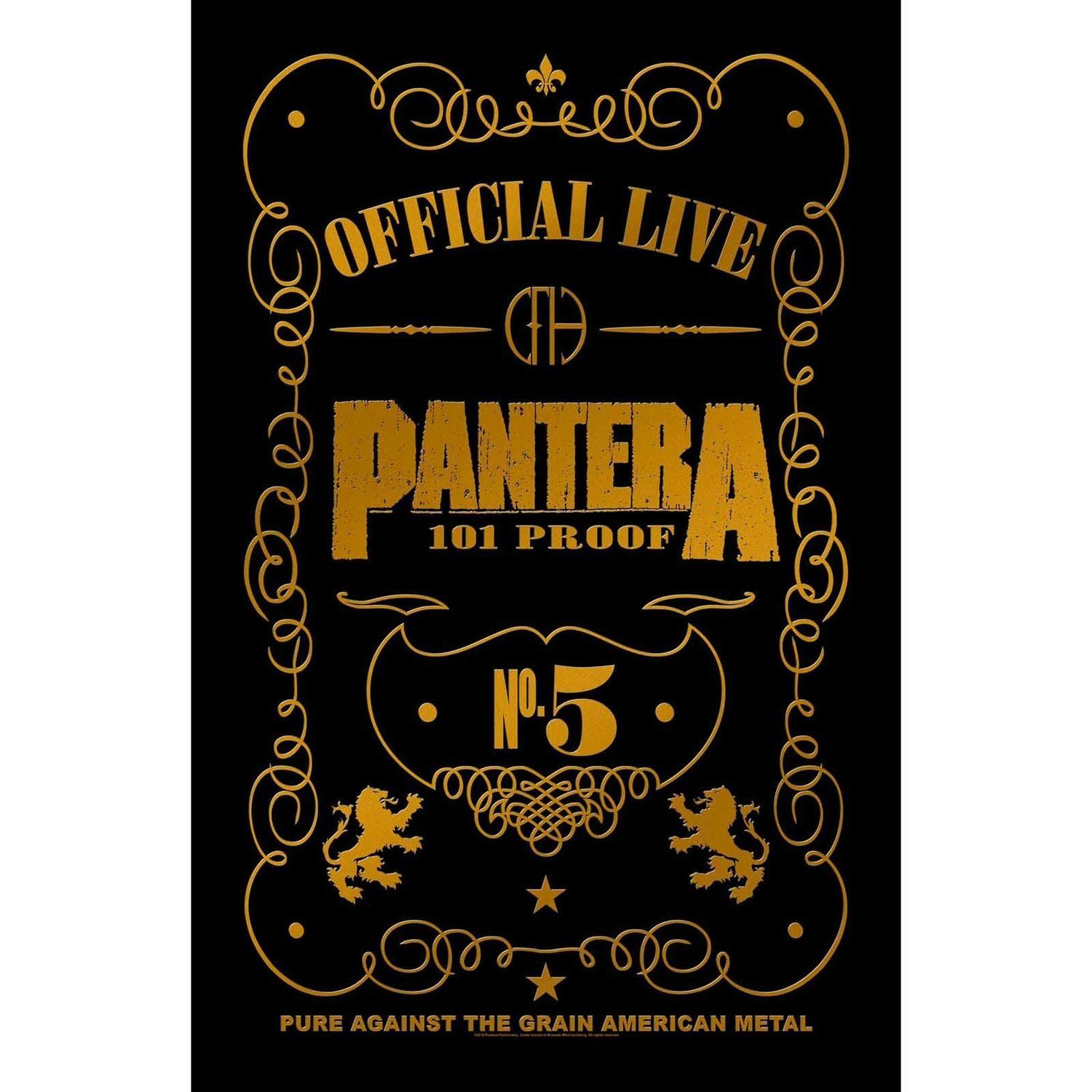 Pantera 101 Proof Textile Poster - Black/Yellow