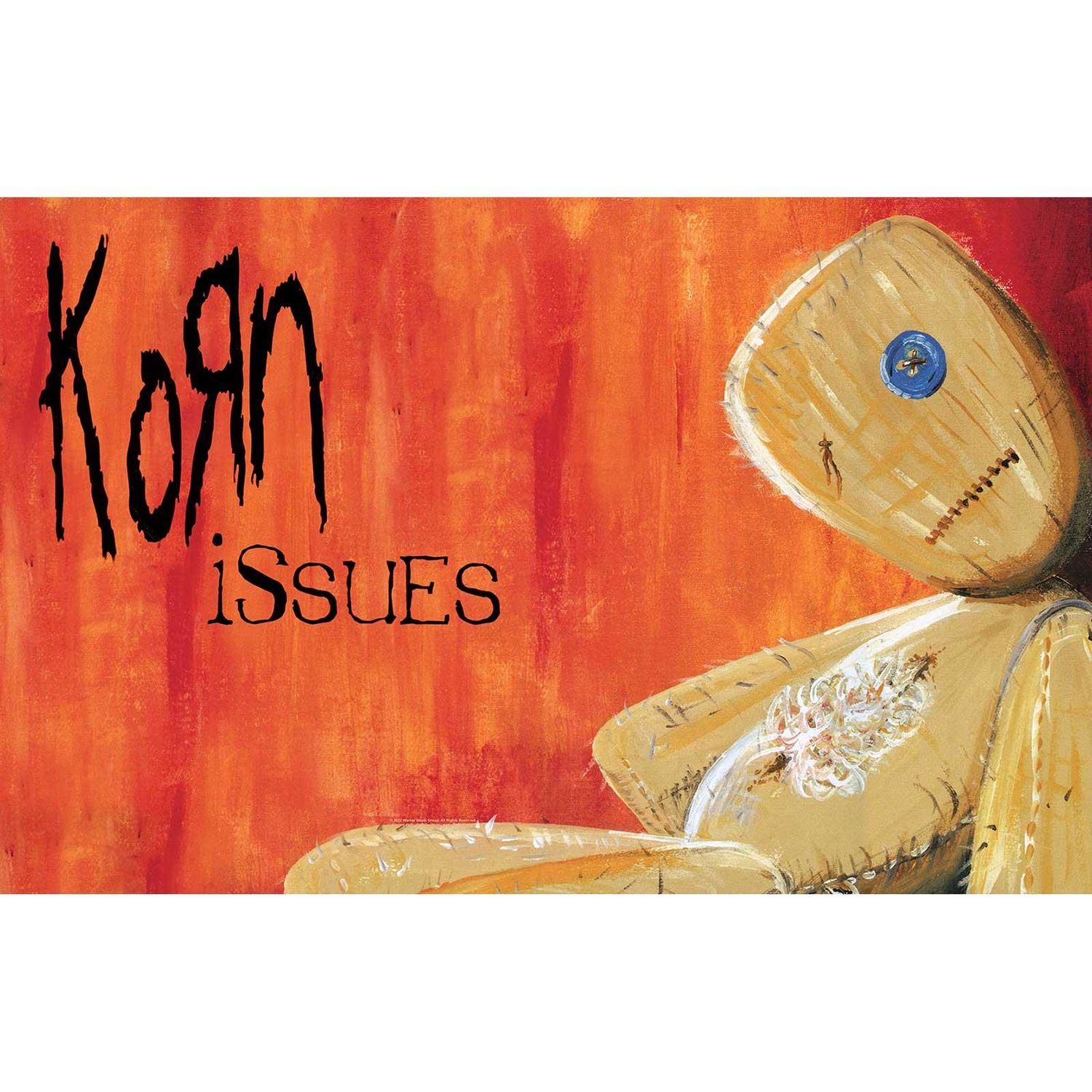 Korn Issues Textile Poster - Orange/Black/Sand