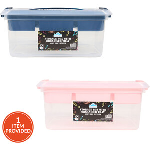 Storage Box with Organiser Tray