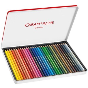 Swisscolor Aquarelle 30 Water-Resistant Colour Pencils - Metal Tin Set