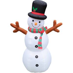 Pegdev Inflatable Snowman 180cm LED Indoor Outdoor Decoration