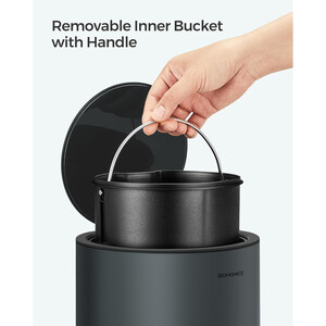 Soft Close Bathroom Pedal Bin Inner Bucket, Grey