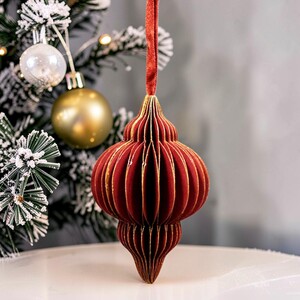 Hanging Handmade Burgundy Paper Lantern Decorations - Set of 6