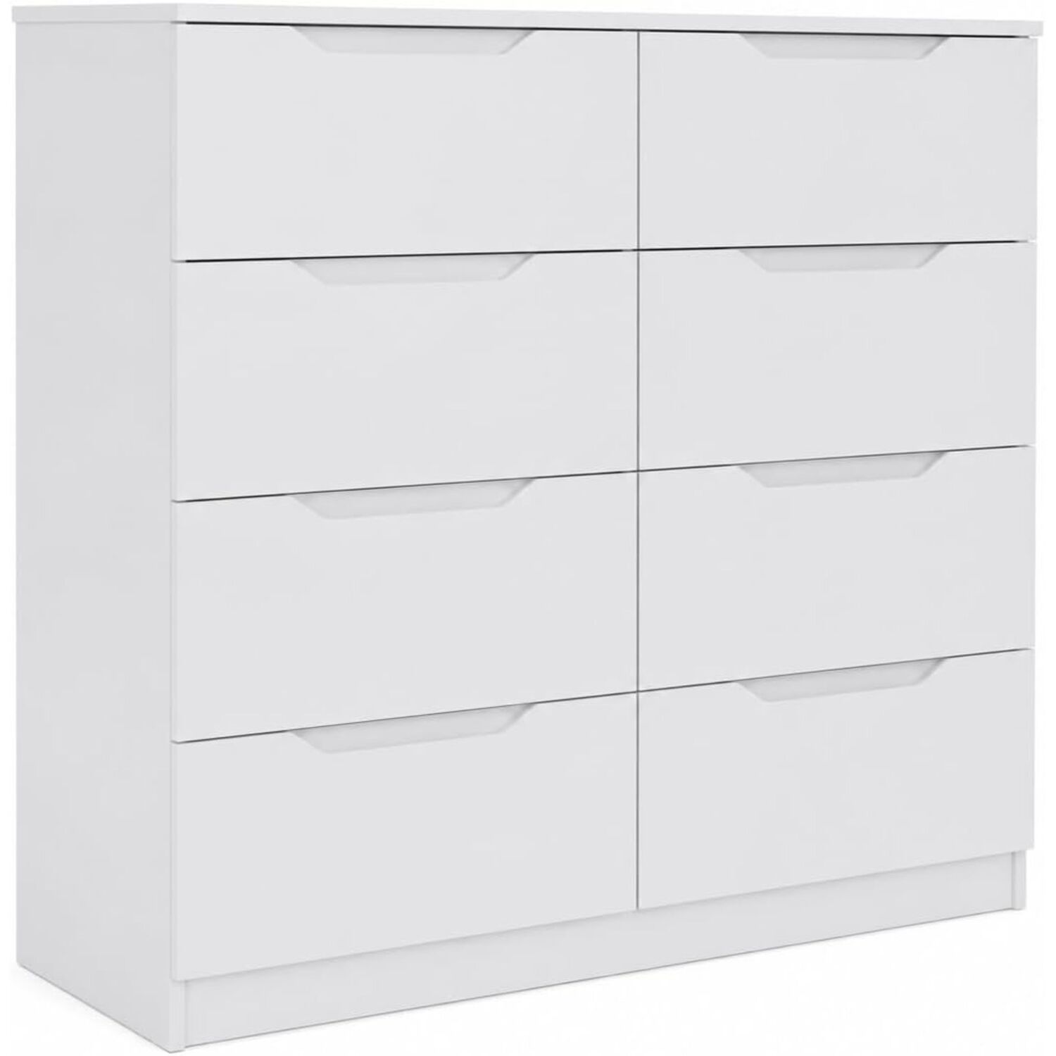 Underfoot Modern 8 Drawer Chest Of Drawers - White