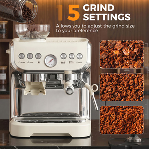 Cream White HOMCOM Espresso Machine Good Housekeeping Institute Approved shot 18190994