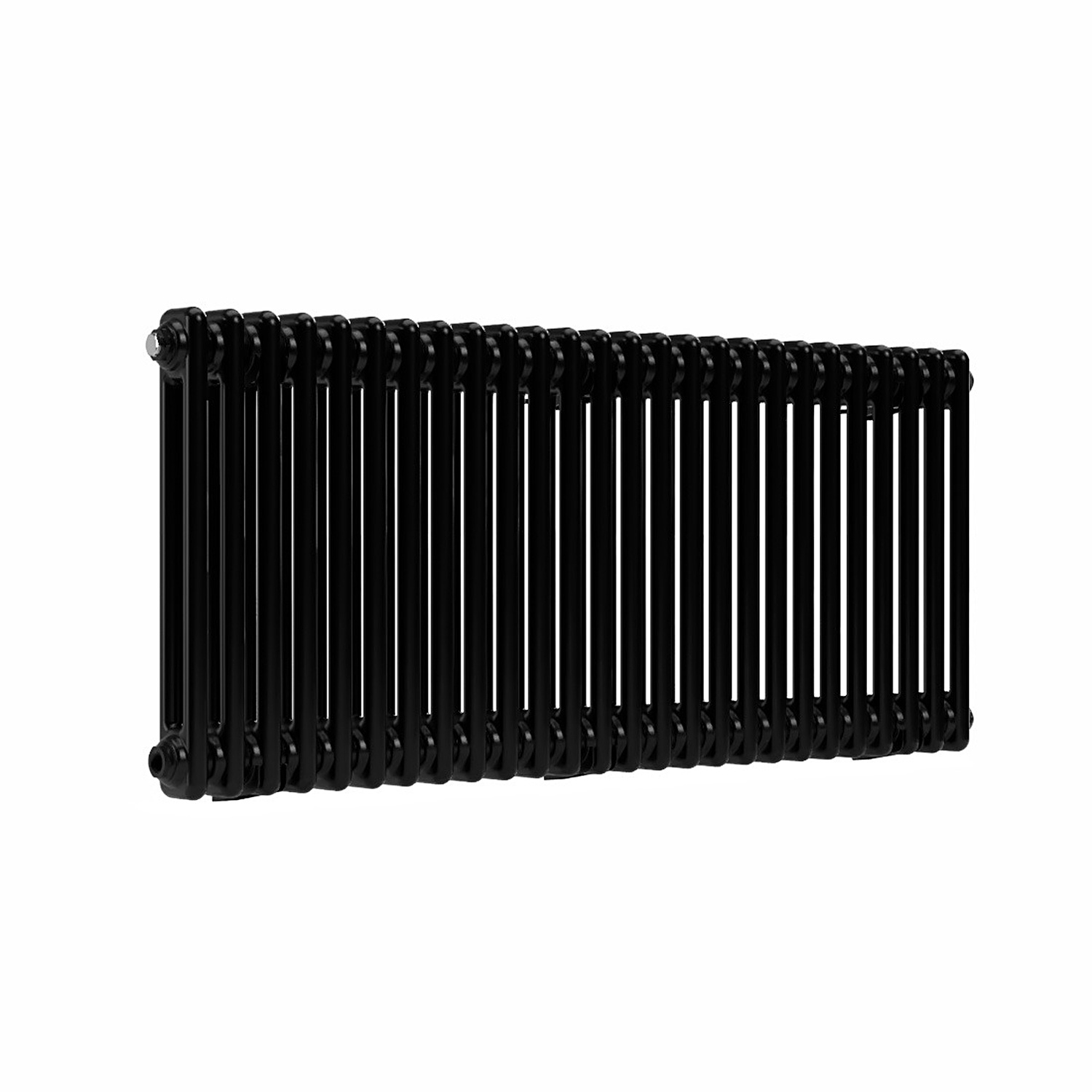 Lux Heat Black Horizontal 2 Column Traditional Radiator 500mm (H) x 1190mm (W) - Image 2
