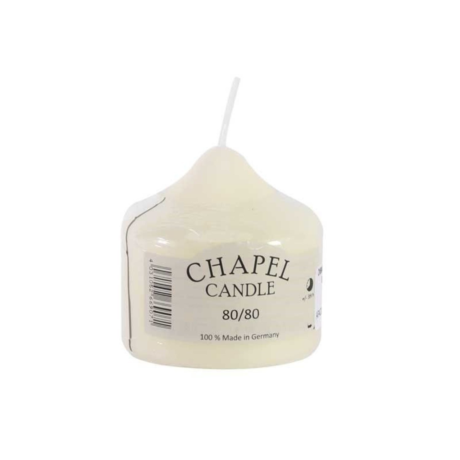 Kdmd Decorative Chapel Wax Pillar Candle - White - Image 1