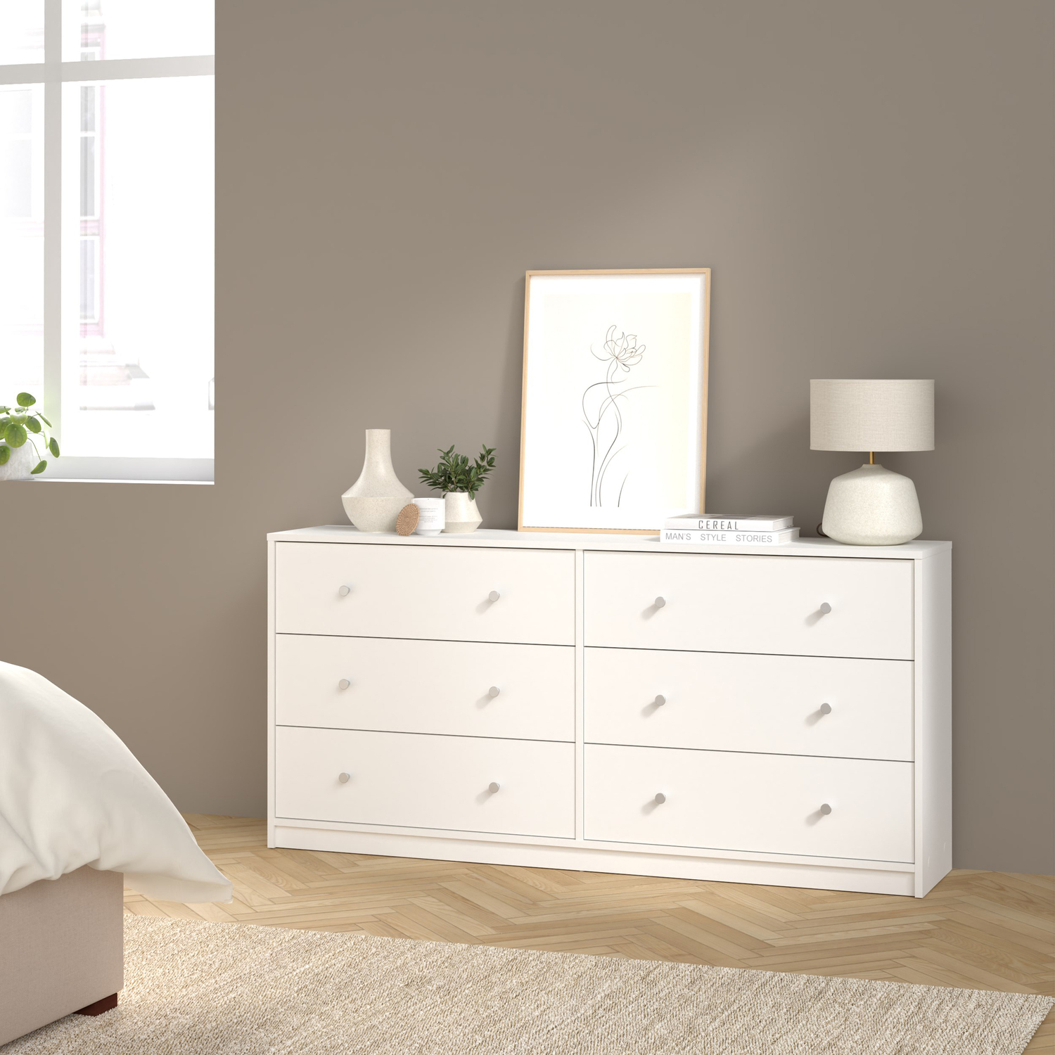 Furniture to Go May 6 Drawer Chest of Drawers - White - Image 4