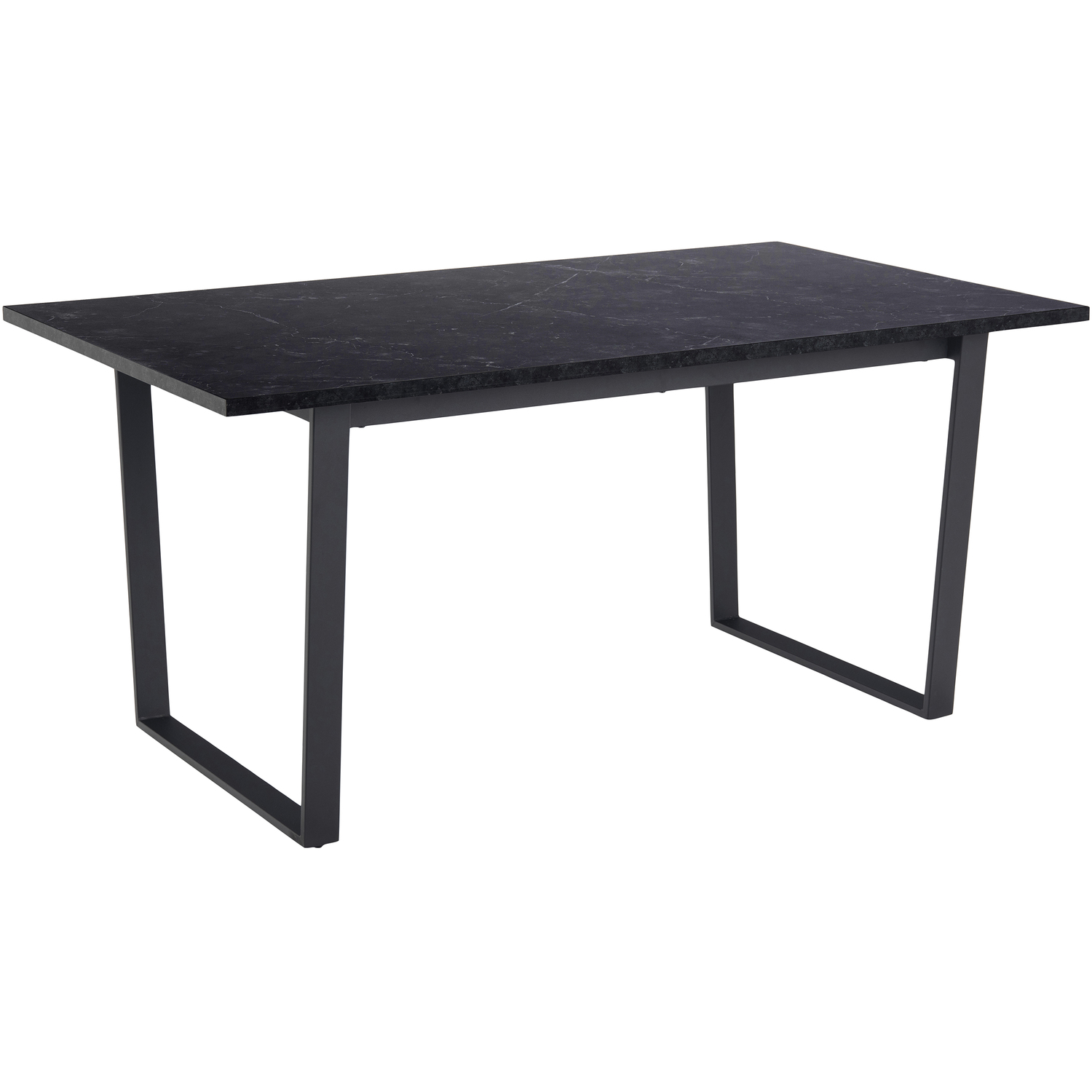 Furniture To Go Amble Dining Table With Black Marble Melamine Top & Black Legs - Black - Image 1