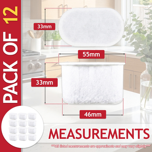SPARES2GO Water Filters for Ninja Luxe Cafe ES601 ES701 Espresso Coffee Machine (Pack of 12)