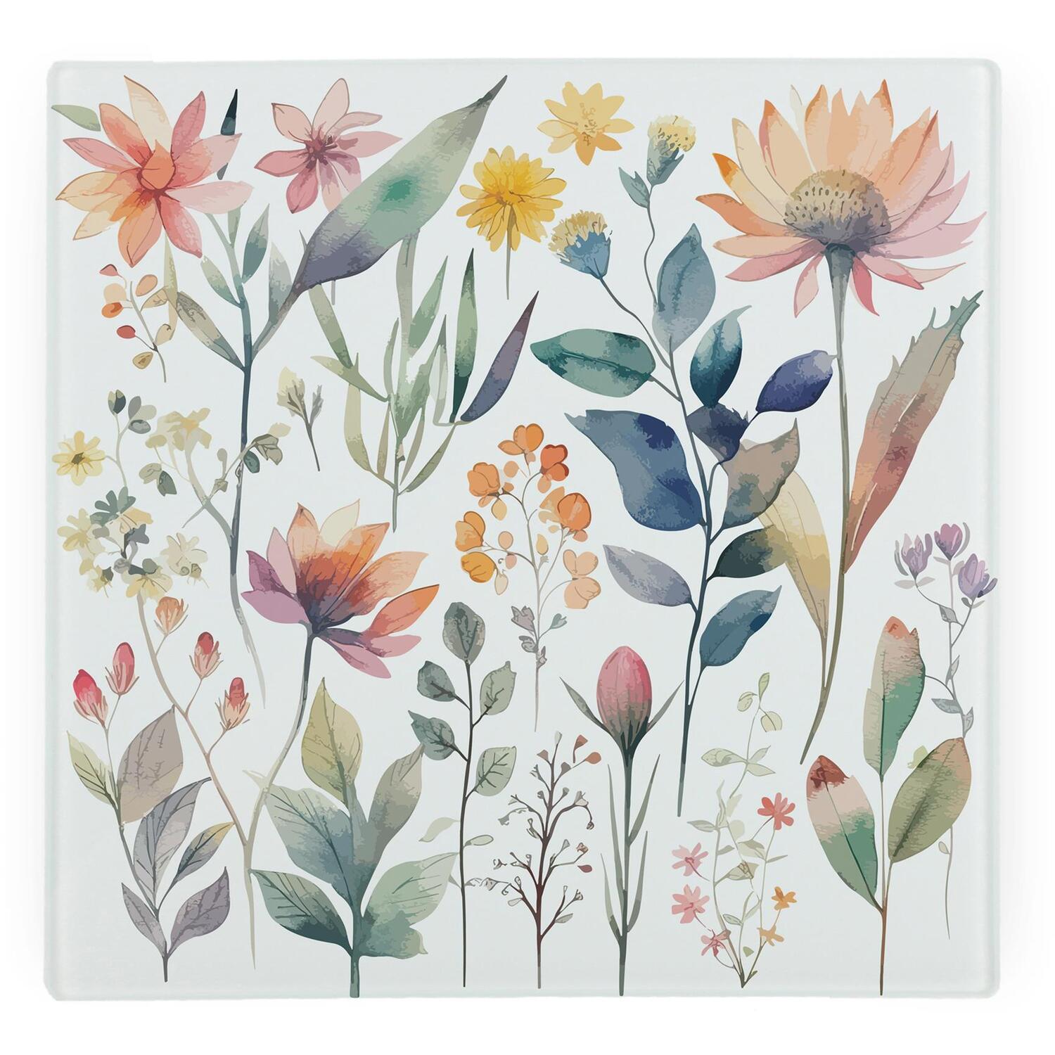 Image of Pastel Flowers Large Square Worktop Protector&hellip;