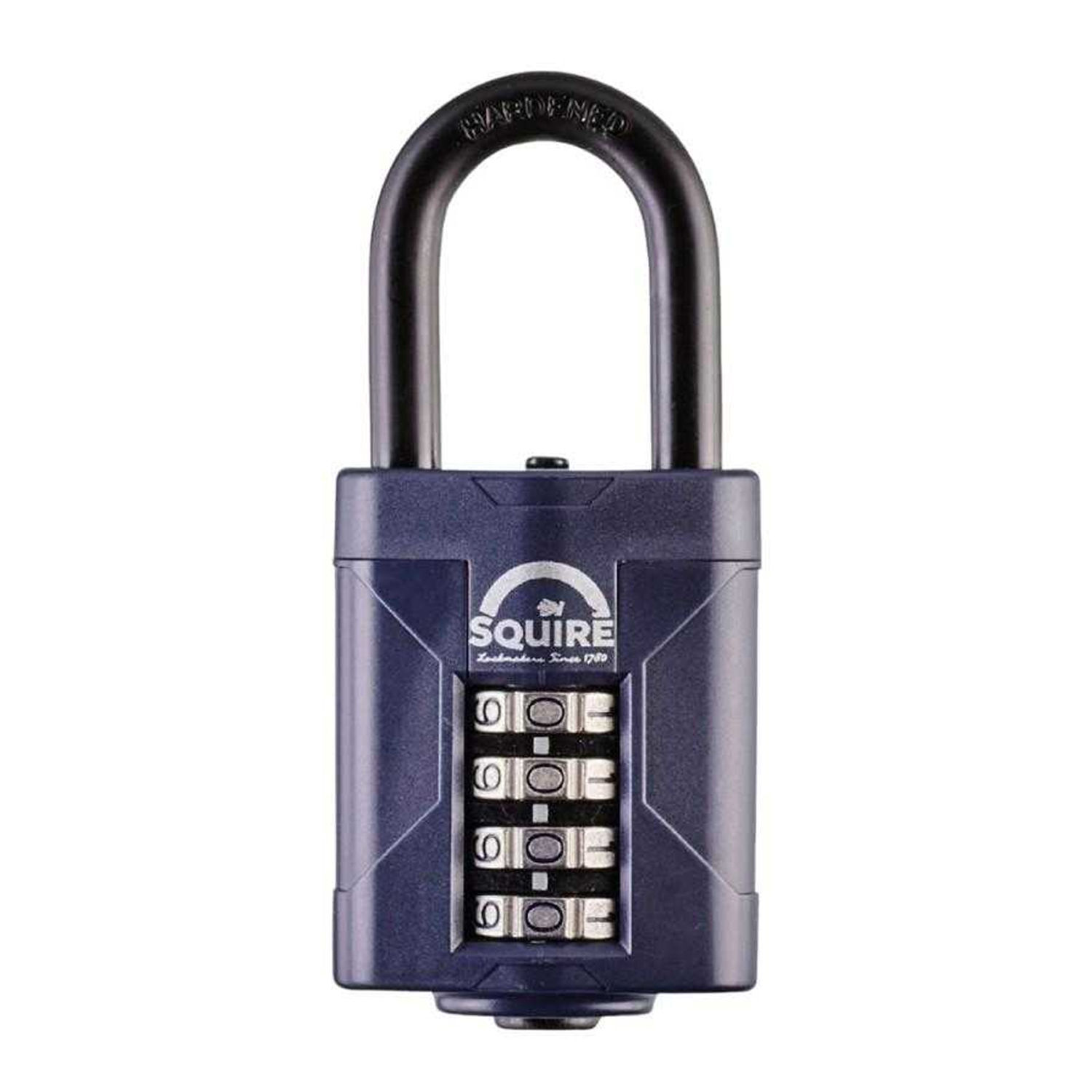 Squire Long Shackle Combination Padlock A - Blue/Black/Silver