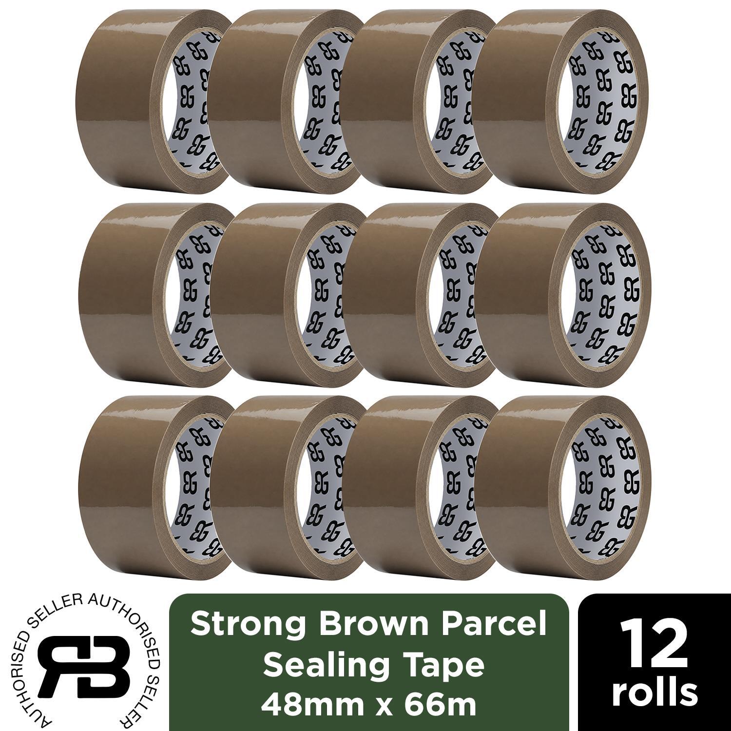 B&Q - Brown Packing Tape 48mm X 66M Strong Parcel Box Tape12 Rolls - Image 7