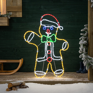 Christow Gingerbread Man Rope Light Decoration