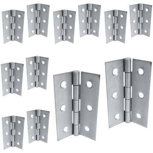 Butt Hinges, 9 Pairs, Silver