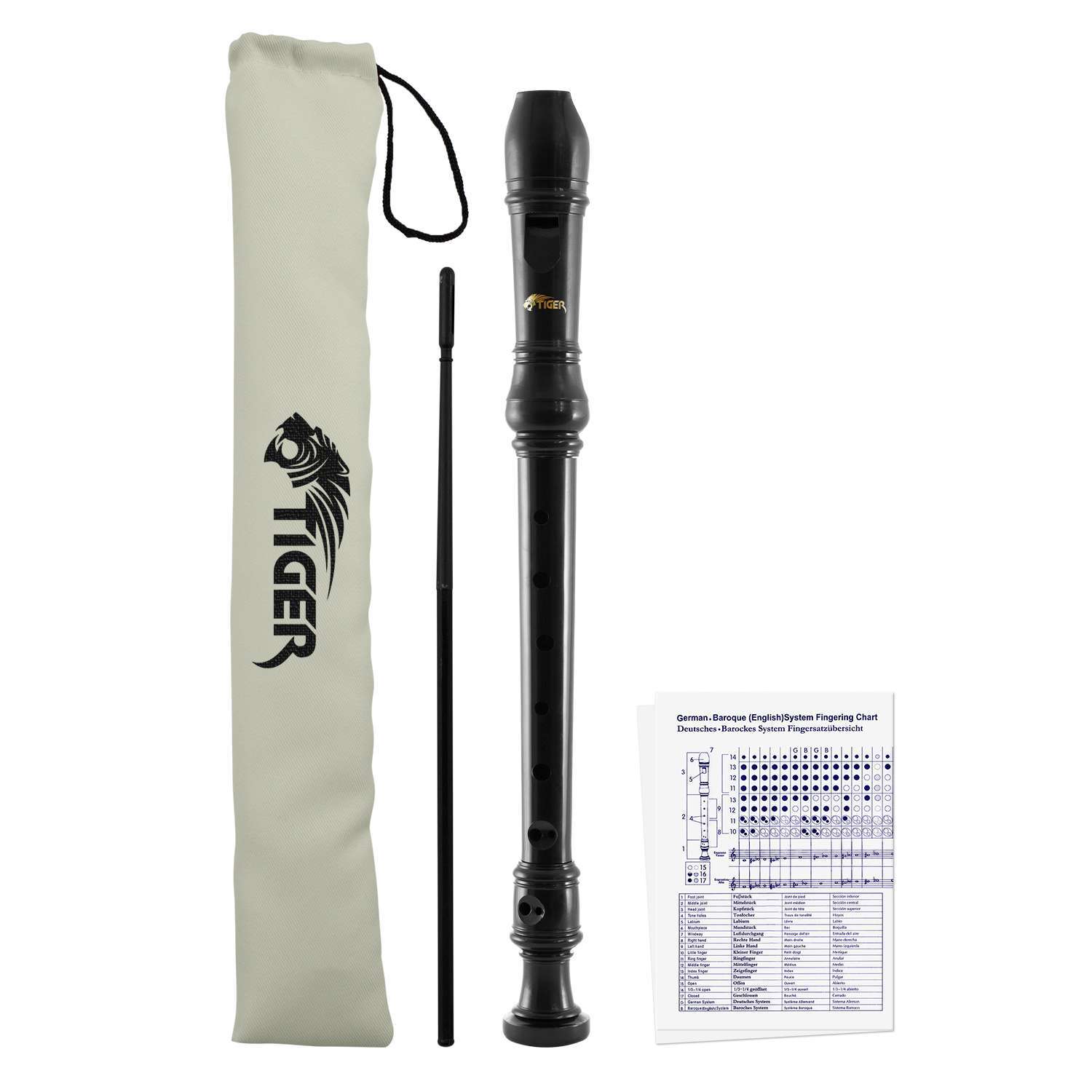 Tiger Descant Recorder - Three Piece School, Beginners Recorder With - Image 2