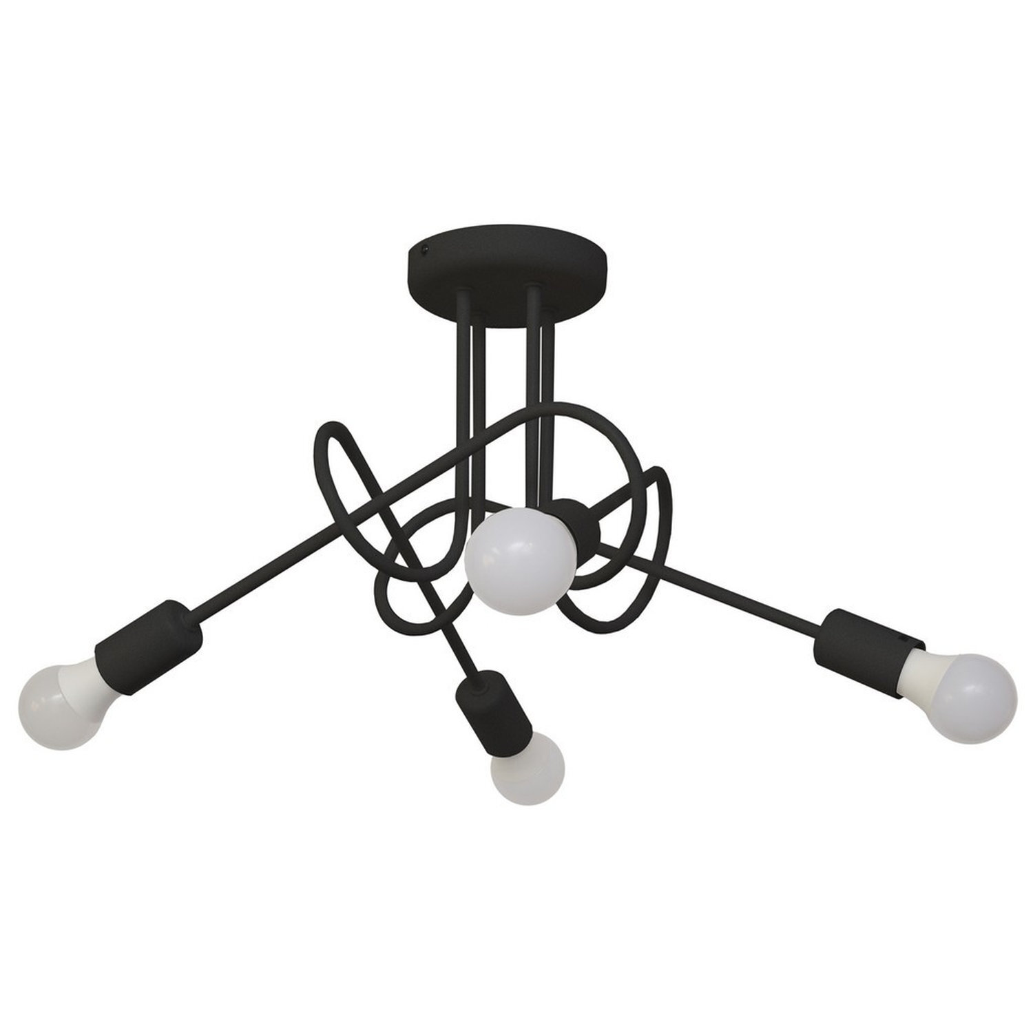 Helam Lighting Oxford Ceiling Light Black