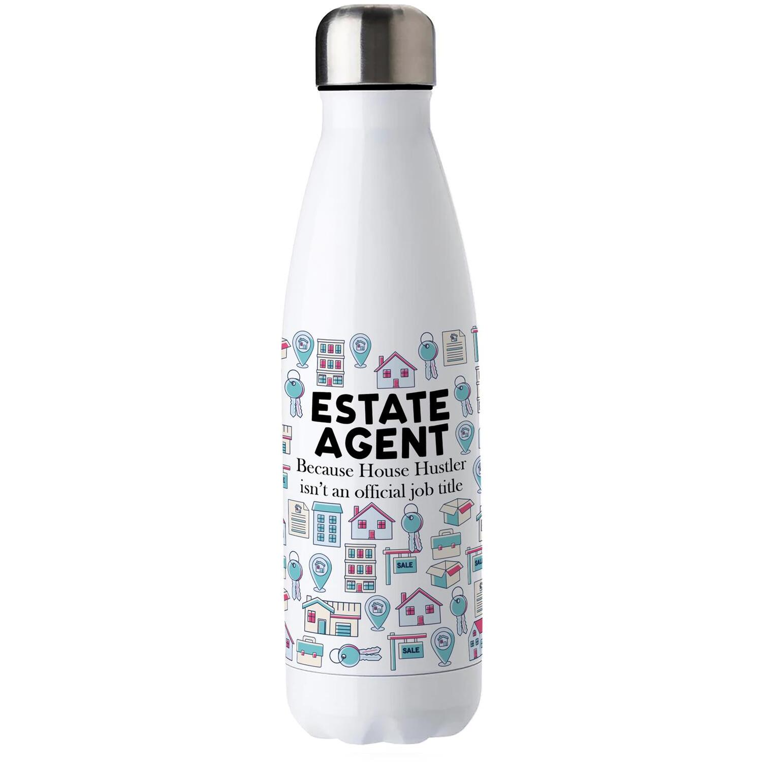 Novelty Estate Agent Reusable Water Bottle - 500ml Stainless Steel Gift - Image 2