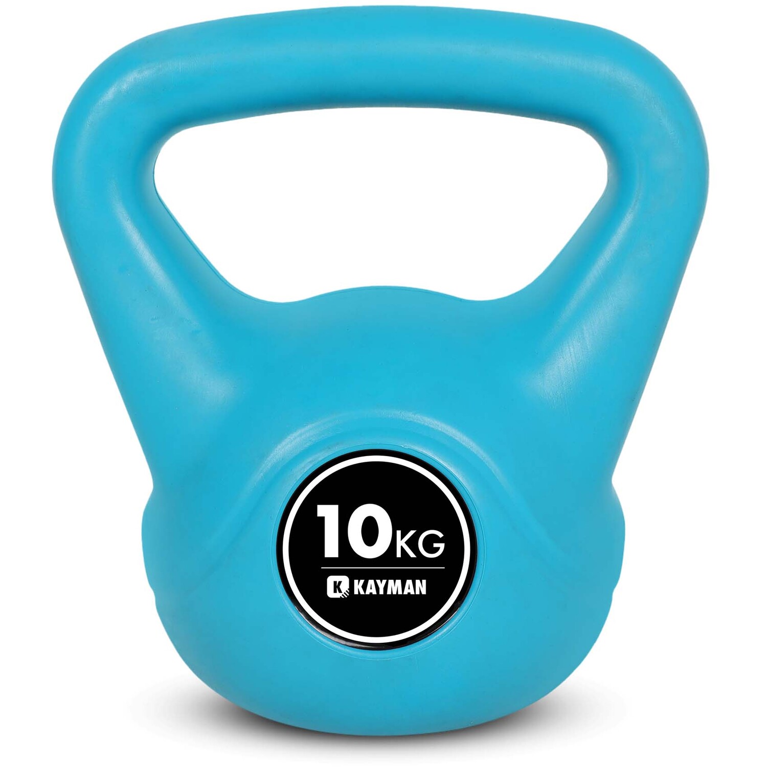 Kayman Unisex Blue Kettlebell Ergonomic Handle Flat Bottom Gym Weight In | Size: Medium - Image 1